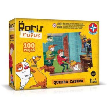 Imagem de Brinquedo Novo Quebra Cabeça Boris E Rufus 100 Peças Estrela