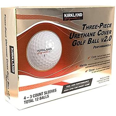 Imagem de KIRKLAND SIGNATURE Bola de golfe de três peças com capa de uretano v2.0, 1 dúzia, 12 unidades, branca