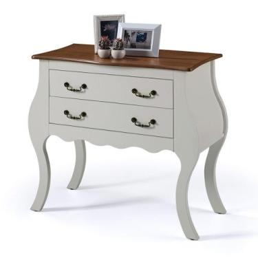Imagem de Cômoda de Madeira com 2 Gavetas Bombê Antique - M51007 - Linz, Imbuia 