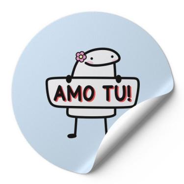 Imagem de 120 Etiquetas Redondas Adesivos Para Cliente Meme Bentô Menina Dia Dos