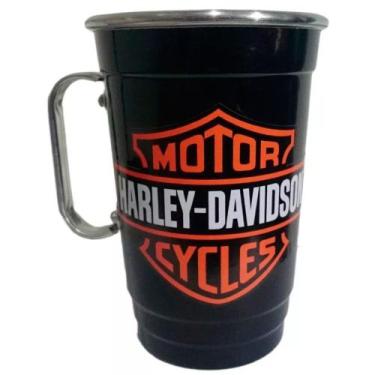 Imagem de Caneca em Alumínio Térmica de Chopp Black - HD MotorCycles - Retrofenn