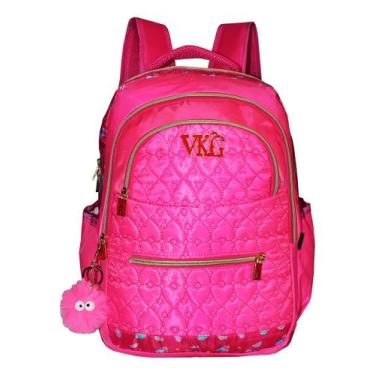 Imagem de Mochila Feminina Juvenil Escolar Pompom Meninas Vkg M4262 - Michele Ho