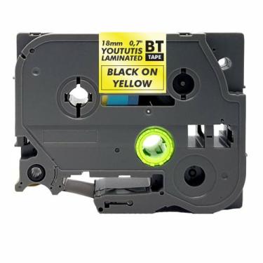 Imagem de Fita TZ S641 Compatível de 18mm Amarela Super Cola - BYT