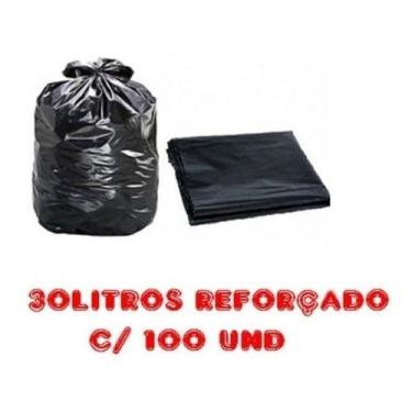 Imagem de Saco De Lixo 30L Preto Reforçado 100 Unidades Fabricante - HIGIPACK