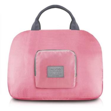 Imagem de Bolsa de Viagem Dobrável Trapézio Estampa Lisa Jacki Design Rosa