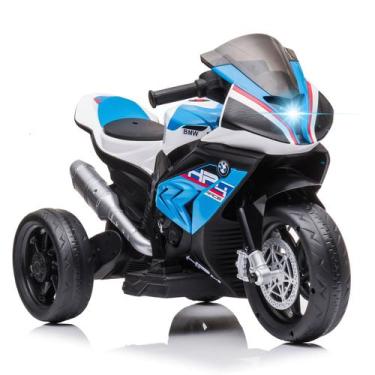 Imagem de Motinho Elétrica BMW HP4 Esportiva Realista 6V Com Som E Luz Cor Azul 