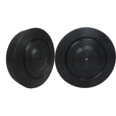 Imagem de Par 2 Rodas em Borracha Maciça 612 p/ Rodízios, Expositores  - BM612F5