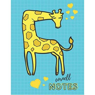 Imagem de Cornell Notes: Organized Notebook For School, College, University Notes, Lectures And Meetings. Funny Giraffe Cover