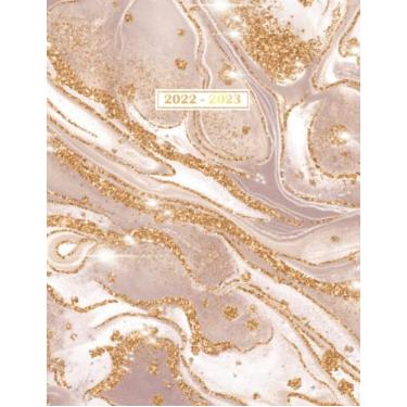 Imagem de 2022-2023 Planner: Achieve Goals & Increase Productivity, Time Management, For Mens, Womens 24 Months, Weekly and Monthly Planner January 2022-December 2023, | Special Gold Marble Cover Edition