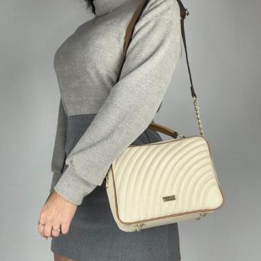 Imagem de Bolsa recuo em couro legítimo b.1053,  AZUL PORCELANA