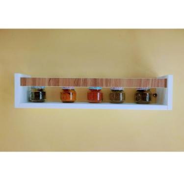 Imagem de Prateleira para Cozinha  Estante Nicho Organizador Temperos Mdf 2un 55