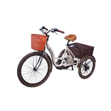 Imagem de Triciclo Premium Creme com marrom - Dream Bike