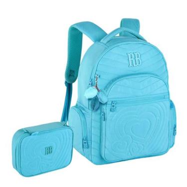 Imagem de Kit Mochila Costas Escolar Rebecca Bonbon RB Meninas Oficial, Verde