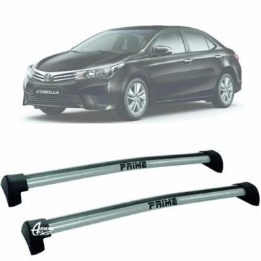 Imagem de Rack Teto Aluminio Prime Toyota Corolla 15 a 19 Prata PR013