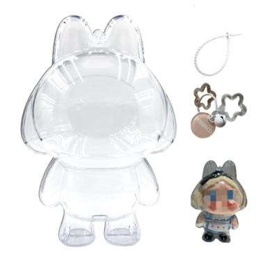Imagem de minnko Capa Protetora Para Crybaby, Visor De Acrílico Com Alça Silicone E Chaveiro, Transparente Armazenamento, Bonecas Crybaby (Sem Capa) (1 Peça)