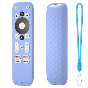 Imagem de Hi Color Capa de silicone compatível com Onn TV 4K UHD Streaming Stick TV Box 100024646 100026240 Capa protetora antiderrapante (azul brilhante)