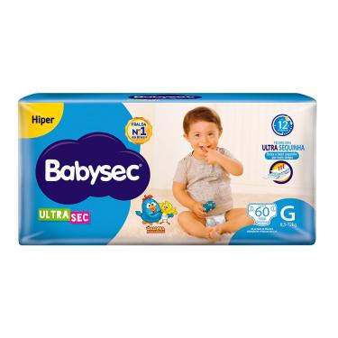 Imagem de Fralda Descartável Babysec Ultrasec Hiper G 60 Unidades