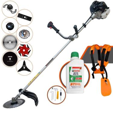 Imagem de Cortador de Grama Anmax CG430B 43cc 1,7HP + Facas 2 Pontas, 3 Pontas, 6 Pontas, 40 Dent...