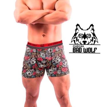 Imagem de Kit 15 Cuecas Boxer Microfibra BAD WOLF, Lisas e estampadas, GG