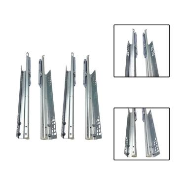 Imagem de 2 Corrediça Telescópica Oculta Invisível Amortecedor 30Cm