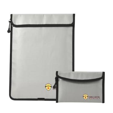 Imagem de Bolsa de documentos à prova de fogo à prova d'água (1,093 °C) – Bolsa de dinheiro à prova d'água e à prova d'água para dinheiro com zíper – Armazenamento seguro para porta-documentos A4/A5, arquivo
