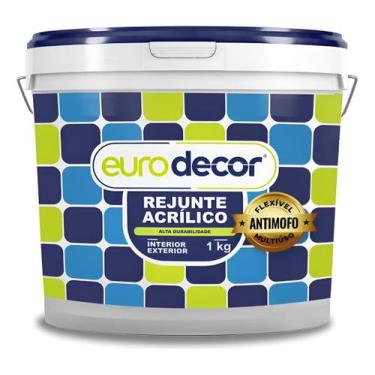 Imagem de Rejunte Acrílico Selante Porcelanato Cerâmica Eurodecor 1kg - Palha