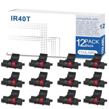 Imagem de YOULABLE Pacote Com 12 Fitas De Reposição Para Calculadoras Ir40T Compatíveis Rolos Tinta Impressoras Ir-40T Cp-13 Nr-42 Pretas E Vermelhas Cp13 Mp-12D Casio Hr-100Tm, Sharp El-1750V, El-1801V, Hr-1