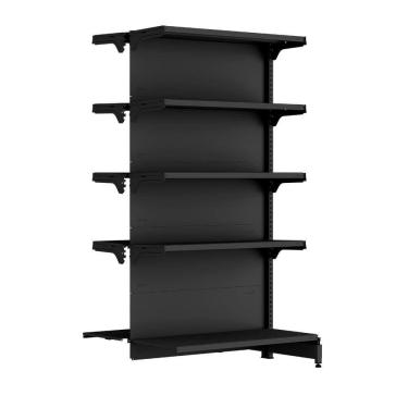 Imagem de Gôndola Amapá Fit 40 Continuação Centro 1,70x0,90x0,60/0,80 10 Bandejas Preto