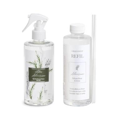 Imagem de Kit Água Aromática 500ml E Refil Difusor 300ml Essência Alecrim - Greenswet