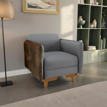 Imagem de Poltrona Belinda Kappesberg Veludo Titanio