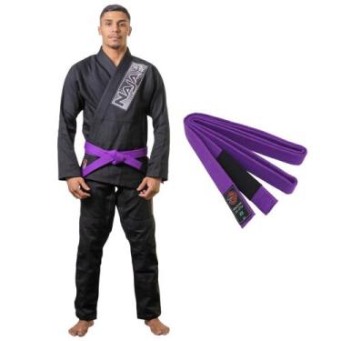 Imagem de Kimono Jiu JItsu Trançado Reforçado Training Brave Dark Naja + Faixa, 