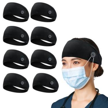 Imagem de Bandanas ABAMERICA com botão para máscara, proteção elástica para os o