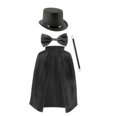 Imagem de Fantasia Magico Infantil Cartola Varinha Gravata Capa Festa Halloween