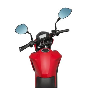 Imagem de Retrovisor Moto, Retrovisor Esportivo para Moto, Modelo Rosca Fixo Haste Curta Esportivo Lente Convexa