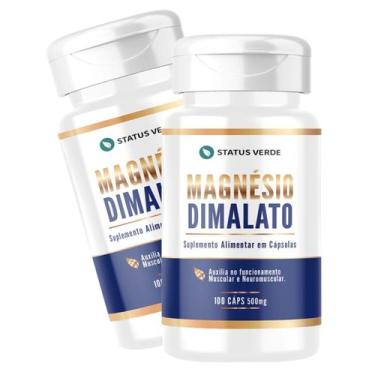 Imagem de 2 Potes Magnésio Dimalato Concentrado Kit 200 Cáps - Suplemento Natura