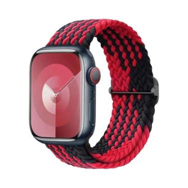 Imagem de Pulseira Ajustável De Elástico Trançado Para Apple Watch 45mm 49mm 44m