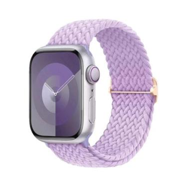 Imagem de Pulseira Ajustável De Elástico Trançado Para Apple Watch 45mm 49mm 44m