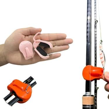 Imagem de 2 peças de clipe de vara de pesca de fixação rápida, sem ferramentas, suporte de 1 mão para varas de água doce, organizador seguro de equipamentos