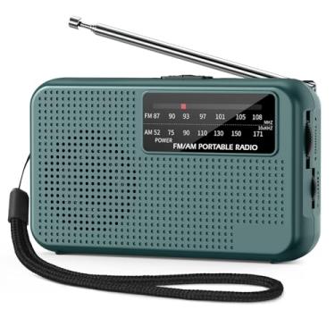 Imagem de Mini rádio AM FM, rádio operado por bateria com cordão, excelente recepção, rádios portáteis AM FM, rádios transistores