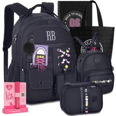 Imagem de Kit Mochila RB Rebecca Bonbon Color Pop Estojo Lancheira Resistente, P