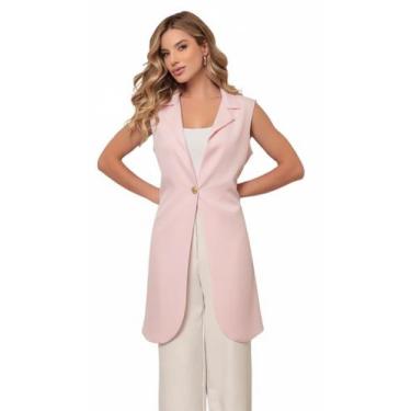 Imagem de Jaleco Colete Feminino Alexandra Rosa - gardenia jalecos, M