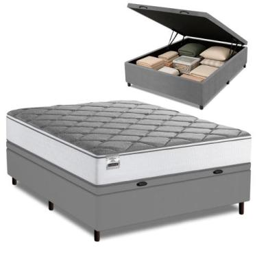 Imagem de Cama Box Baú Casal Real Max Force Softgel 138x188x68cm - CELUPLAS, Bra