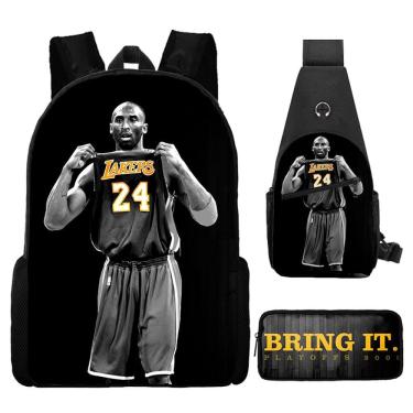 Imagem de Conjunto de mochilas escolares Kobes Bryansts 24 com ombro, 3 unidades