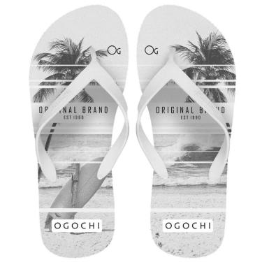Imagem de Chinelo infantil Menino Ogochi 0485260028698 Branco-Masculino