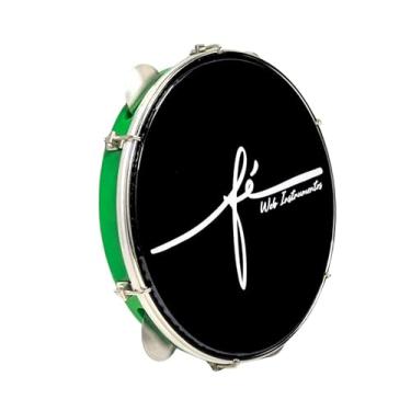 Imagem de Pandeiro Pele Preta Fé Web Instrumentos Profissional (VERDE)