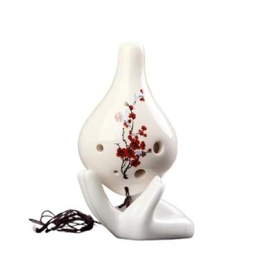 Imagem de ocarina 6-Hole Ceramic Ocarina Mid-Tone C Ocarina Instrumento musical profissional para tocar, adequado para iniciantes, adultos, crianças iniciantes
