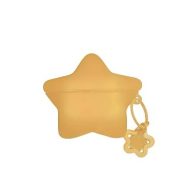 Imagem de Capa para AirPods Pro 2ª/1ª geração, capa compatível com AirPods Pro2/Pro, capa de fone de ouvido luminosa fofa Kawaii, presente com chaveiro para mulheres e meninas, proteção antiarranhões amarela