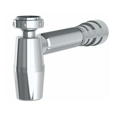 Imagem de 2X Sifão Cromado Sanfonado Com Copo Pvc Universal Valeplast