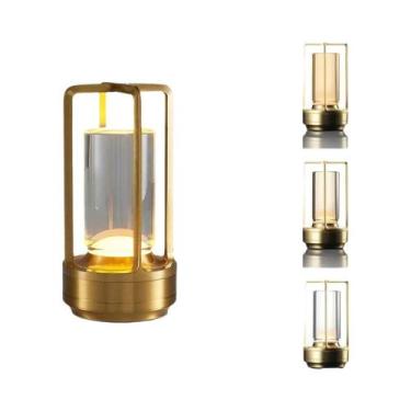 Imagem de Luminária De Mesa LED Sem Fio Recarregável, Luz Criativa De Ambiente P