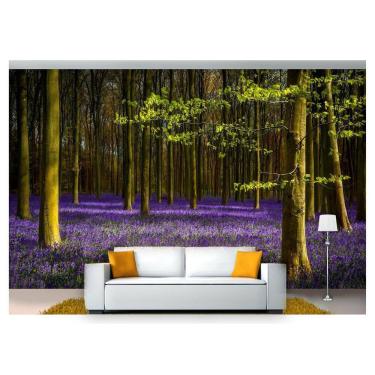 Imagem de Papel De Parede Floresta Natureza Árvores 3D 3M² Xna161